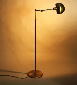 New Pamono Brass Floor Lamp from Holtkötter Leuchten, 1980s