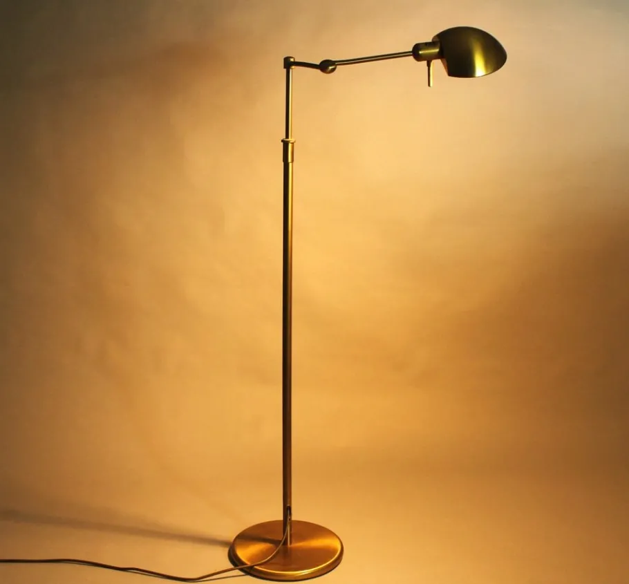New Pamono Brass Floor Lamp from Holtkötter Leuchten, 1980s