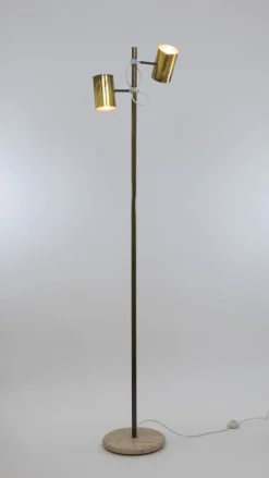 Discount Pamono Brass Giunco Floor Lamp by Fulvio Ferrari for Solka B, 1970s