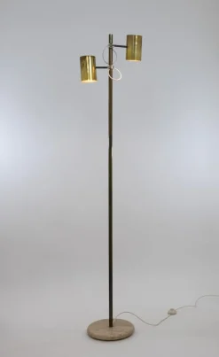 Discount Pamono Brass Giunco Floor Lamp by Fulvio Ferrari for Solka B, 1970s