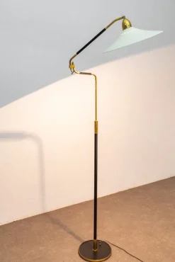 Discount Pamono Brass Ground Lamp, Italy, 1950s