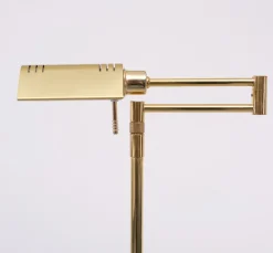 Pamono Brass Halogen Floor Lamp from Höltkotter, Germany, 1970s