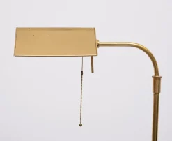 Discount Pamono Brass Library Adjustable Floor Lamp, Germany, 1970s