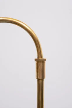 Discount Pamono Brass Library Adjustable Floor Lamp, Germany, 1970s