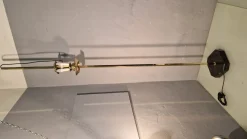 Online Pamono Brass Model Balloon LTE10 Floor Lamp with Beige Base by Luigi Caccia Dominioni for Azucena, 1990s