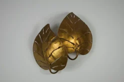Discount Pamono Brass Monstrera Double Leaf Wall Lamp attributed to Maison Jansen, France, 1960s