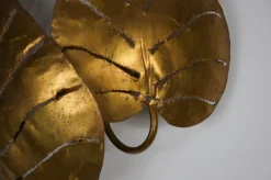 Discount Pamono Brass Monstrera Double Leaf Wall Lamp attributed to Maison Jansen, France, 1960s