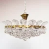 Outlet Pamono Brass Pendant Light with Crystal Balls and Leaves, 1960