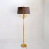 Pamono Brass Pineapple Floor Lamp from Maison Charles, 1970
