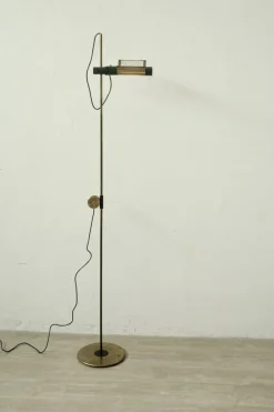 Sale Pamono Brass Raised Earth Lampshade, 1960s