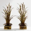 Outlet Pamono Brass Reeds Water Lilies Floor Lamps by Maison Jansen, 1970s, Set of 2