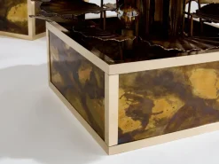 Outlet Pamono Brass Reeds Water Lilies Floor Lamps by Maison Jansen, 1970s, Set of 2