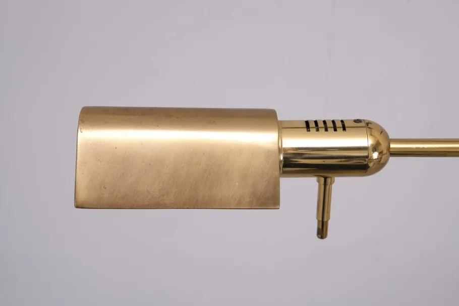 New Pamono Brass Swing Arm Floor Lamp from Herda, 1980s