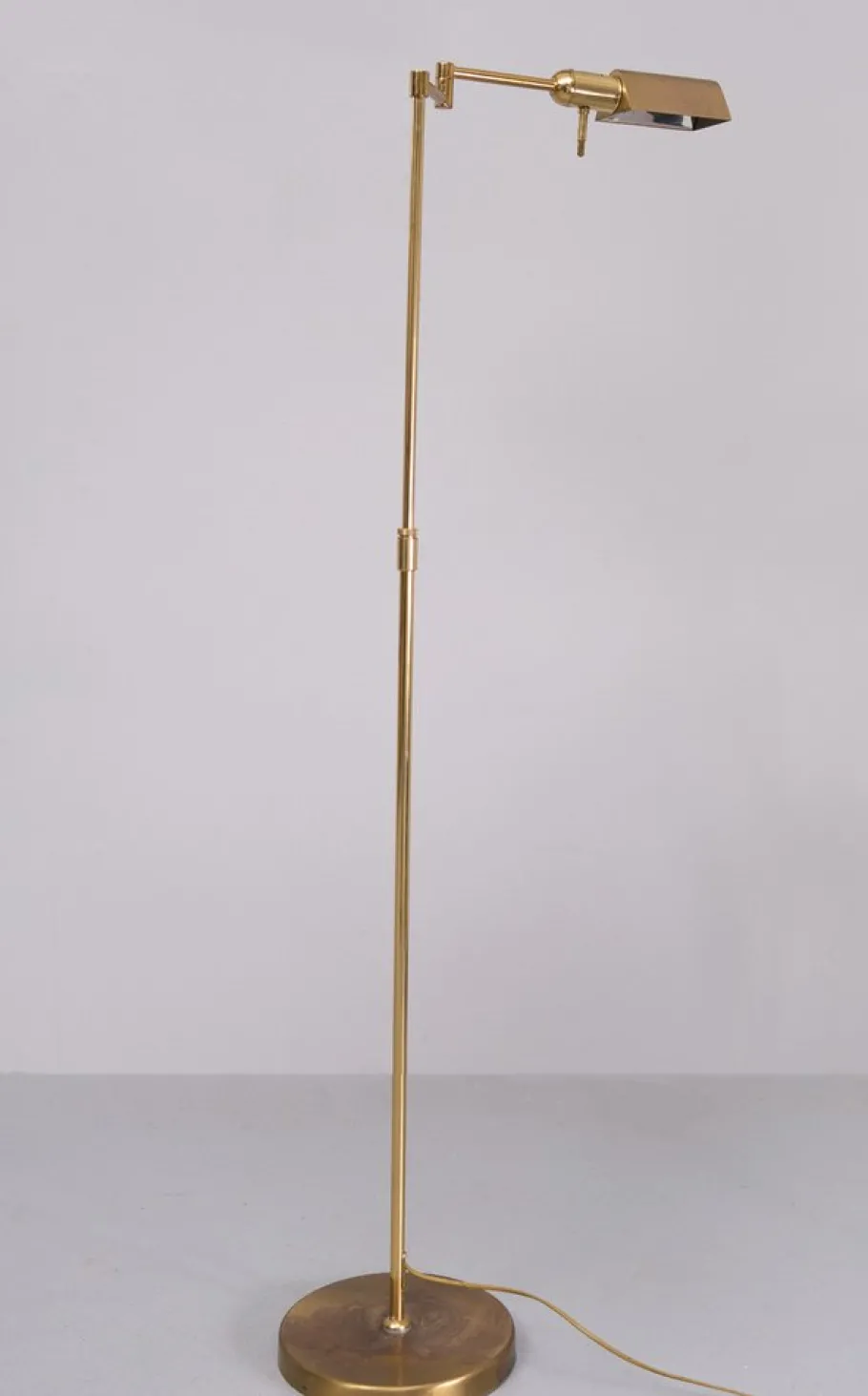 New Pamono Brass Swing Arm Floor Lamp from Herda, 1980s