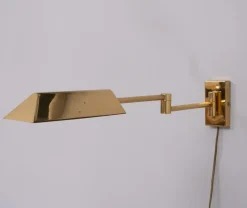 Best Pamono Brass Swing Arm Wall Lamp, Germany, 1978
