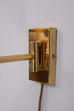 Best Pamono Brass Swing Arm Wall Lamp, Germany, 1978