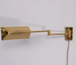 Best Pamono Brass Swing Arm Wall Lamp, Germany, 1978