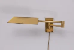 Best Pamono Brass Swing Arm Wall Lamp, Germany, 1978