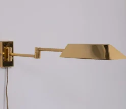 Best Pamono Brass Swing Arm Wall Lamp, Germany, 1978