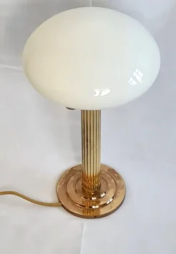 Best Pamono Brass Table Lamp with Opal Screen by Adolf Loos for Villa Steiner, 1950s