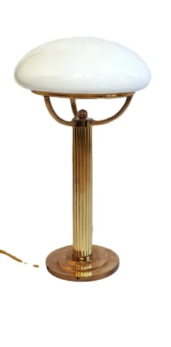 Best Pamono Brass Table Lamp with Opal Screen by Adolf Loos for Villa Steiner, 1950s