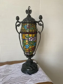 Clearance Pamono Brass Tiffany Lamp, 1982