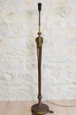 Best Pamono Bronze and Brass Floor Lamp, 1890s