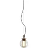 Clearance Pamono Bronze and Transparent Glass Bai T Di Di Pendant Lamp by Parachilna