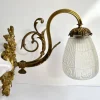 Best Pamono Bronze Sconce with White Glass Lampshade, France, 1930s