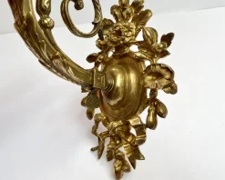 Best Pamono Bronze Sconce with White Glass Lampshade, France, 1930s