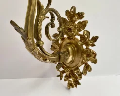 Best Pamono Bronze Sconce with White Glass Lampshade, France, 1930s