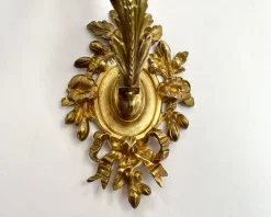 Best Pamono Bronze Sconce with White Glass Lampshade, France, 1930s