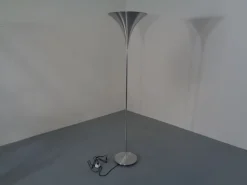 Sale Pamono Brush Finished Aluminium Tulip Uplight from Doria, 1960s