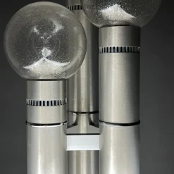 Hot Pamono Brushed Aluminum Floor Lamp, Italy, 1970s