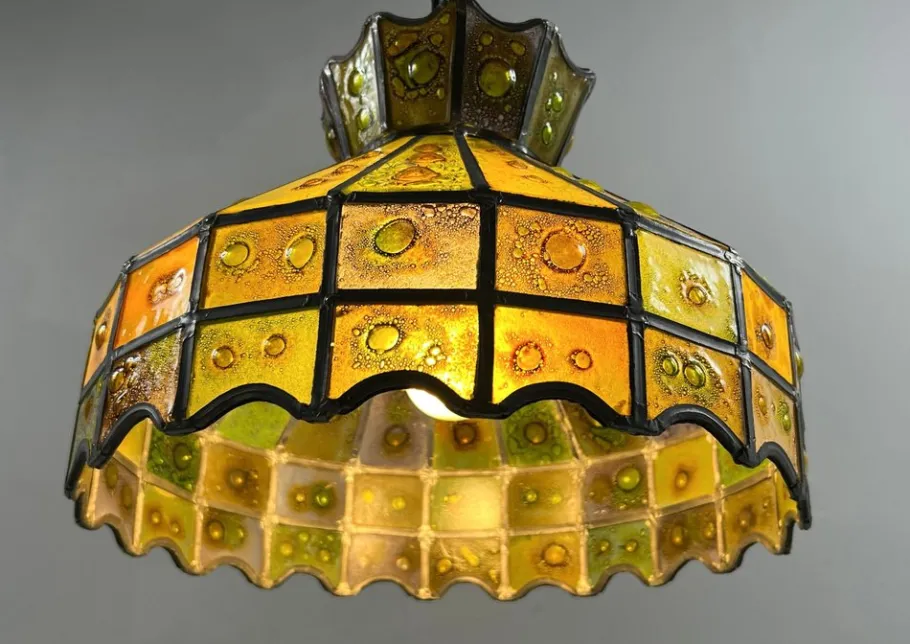 Clearance Pamono Brutalist Ceiling Lamp by Felipe Delfinger for Feders, 1970s