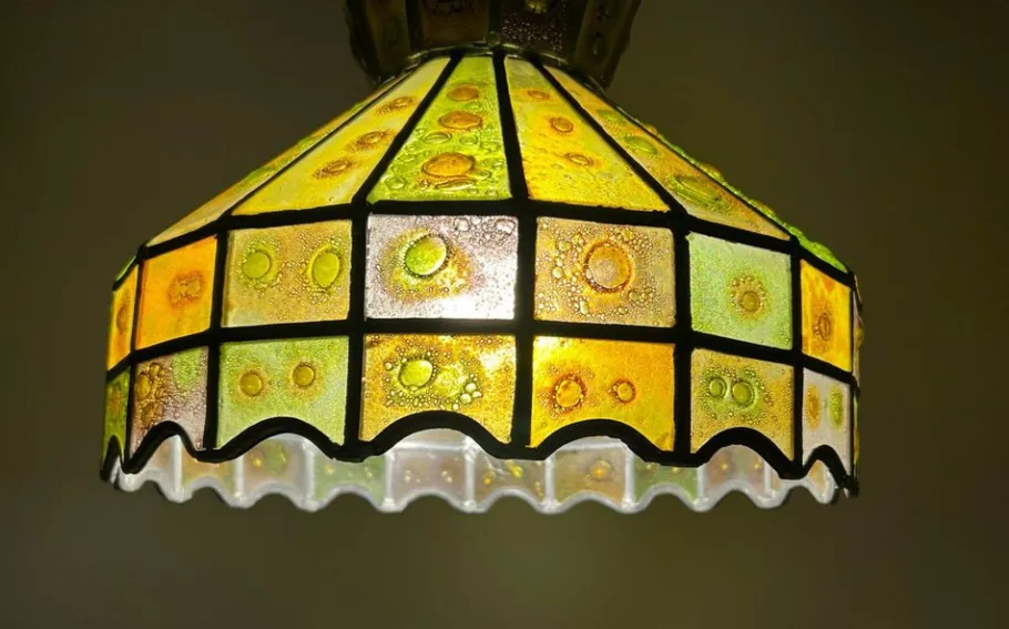 Clearance Pamono Brutalist Ceiling Lamp by Felipe Delfinger for Feders, 1970s