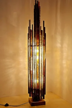 Outlet Pamono Brutalist Floor Lamp by Albano Poli, 1970s