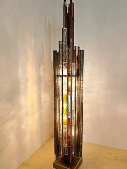Outlet Pamono Brutalist Floor Lamp by Albano Poli, 1970s
