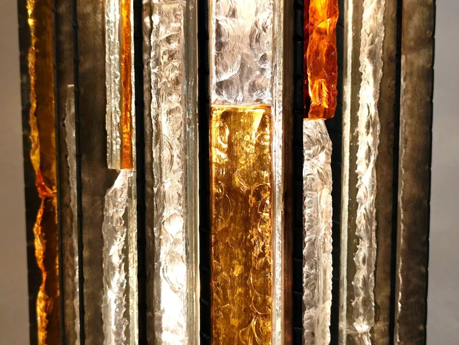 Outlet Pamono Brutalist Floor Lamp by Albano Poli, 1970s