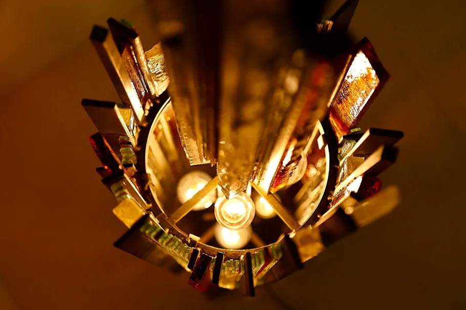 Outlet Pamono Brutalist Floor Lamp by Albano Poli, 1970s