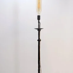 Sale Pamono Brutalist Wrought Iron Tripod Floor Lamp, 20th Century