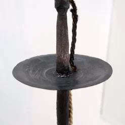 Sale Pamono Brutalist Wrought Iron Tripod Floor Lamp, 20th Century