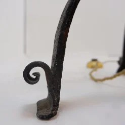 Sale Pamono Brutalist Wrought Iron Tripod Floor Lamp, 20th Century