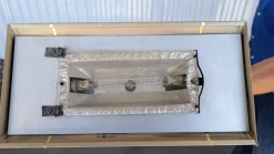 Hot Pamono Burl Wood and Brass Floor Lamp from Relco Milano, 1975