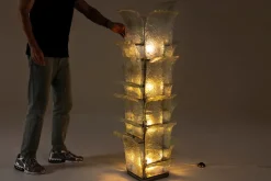 Outlet Pamono Cactus Lamp in Clear Blue Glass by Carlo Nason for Mazzega, 1970s