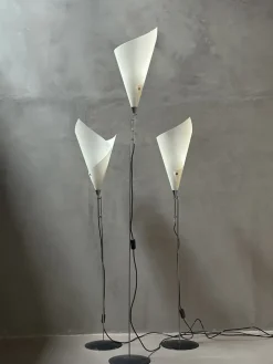 Best Pamono Calla Floor Lamps by Marcello Cuneo for Valenti, Italy, 1975, Set of 3