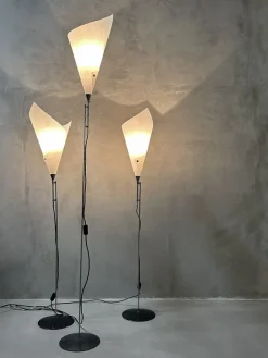 Best Pamono Calla Floor Lamps by Marcello Cuneo for Valenti, Italy, 1975, Set of 3