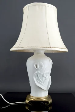Best Pamono Calla Lily Lamp in Biscuit Porcelain by Nicholas Berbenczy for Franklin Mint, USA, 1986