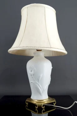 Best Pamono Calla Lily Lamp in Biscuit Porcelain by Nicholas Berbenczy for Franklin Mint, USA, 1986