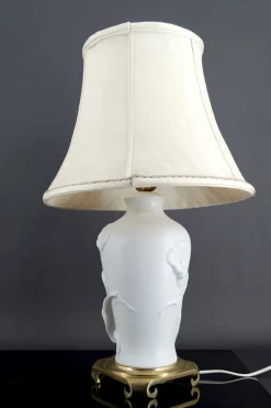 Best Pamono Calla Lily Lamp in Biscuit Porcelain by Nicholas Berbenczy for Franklin Mint, USA, 1986